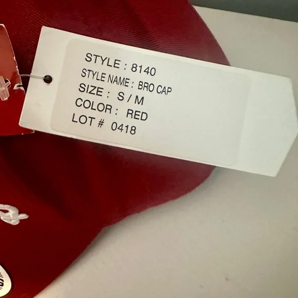 Nasty Pig Bro Cap Fitted Red S/M NWT - Picture 5 of 5